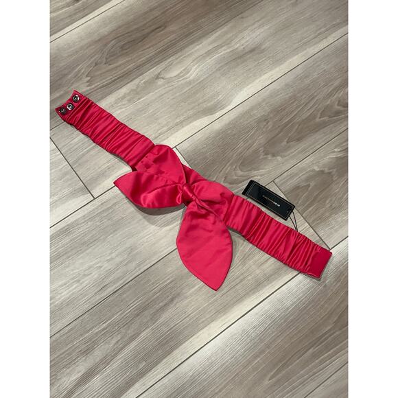 BCBGMAXAZARIA Pink, Bow Snap Belt, Size Small, KB439 - Picture 1 of 3